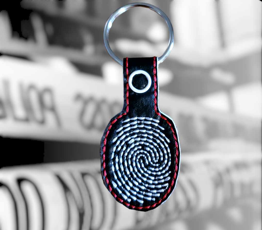 Fingerprint True Crime Keychain